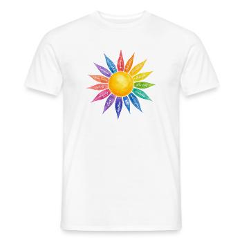 Achtsamkeit ich bin genung - Männer T-Shirt - Weiß - Vorne - AI Model Male 178 dark (178cm)