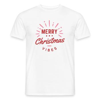 Merry Christmas Vibes Weihnachts Geschenk - Männer T-Shirt - Weiß - Vorne - AI Model Male 178 dark (178cm)