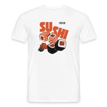 Sushi Japan Foodie Asia Essen Geschenk - Männer T-Shirt - Weiß - Vorne - AI Model Male 178 dark (178cm)