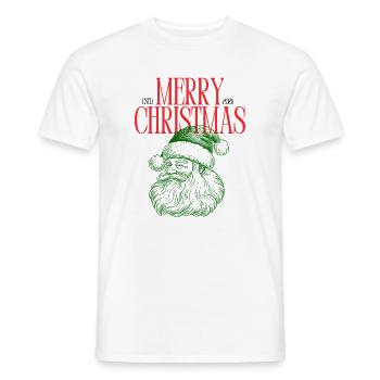 Merry_ChristmasMerry Christmas Santa Vintage Weihn - Männer T-Shirt - Weiß - Vorne - AI Model Male 178 dark (178cm)