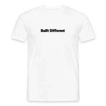 built different - Men's T-Shirt - white - Front - AI Model Male 178 dark (178cm)