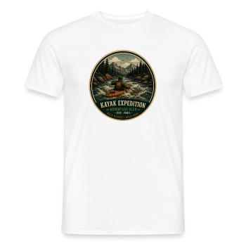 Kayak Expedition Vintage-Abenteuergrafik - Männer T-Shirt - Weiß - Vorne - AI Model Male 178 dark (178cm)