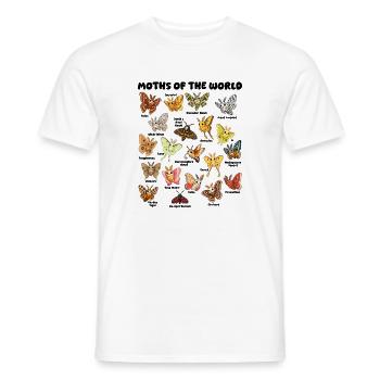 Moths of the World Kawaii Table Entomology - Men's T-Shirt - white - Front - AI Model Male 178 dark (178cm)