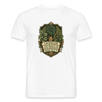 Indoor Jungle Society – Zimmerpflanzen Club - Männer T-Shirt - Weiß - Vorne - AI Model Male 178 dark (178cm)