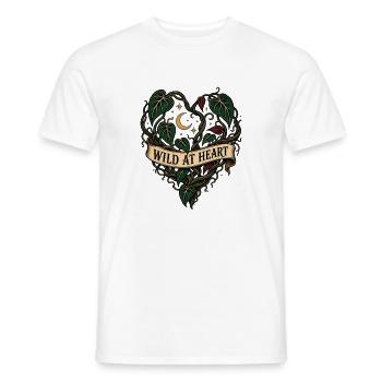 Wild at Heart – Philodendron Pflanzenherz - Männer T-Shirt - Weiß - Vorne - AI Model Male 178 dark (178cm)