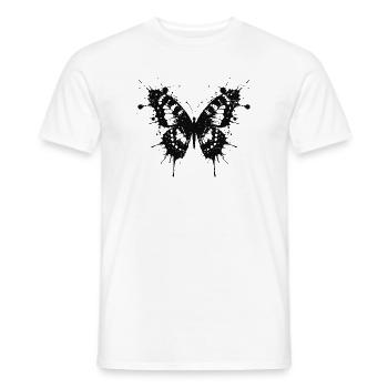 Butterfly ink and stains - Men's T-Shirt - white - Front - AI Model Male 178 dark (178cm)