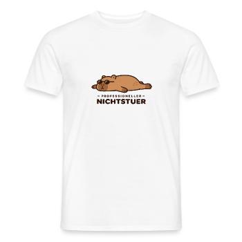 Professioneller Nichtstuer Capybara - Männer T-Shirt - Weiß - Vorne - AI Model Male 178 dark (178cm)