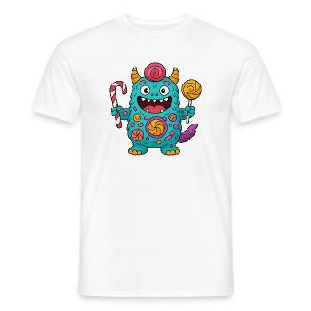 Niedliches Suessigkeiten Monster - Männer T-Shirt - Weiß - Vorne - AI Model Male 178 dark (178cm)