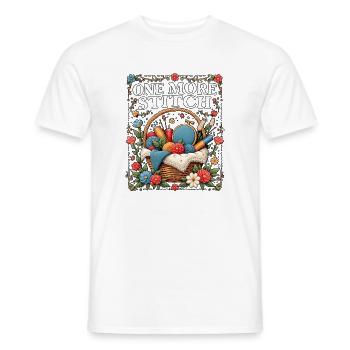 Un amour de broderie de plus au point - T-shirt homme - blanc - Devant - AI Model Male 178 dark (178cm)