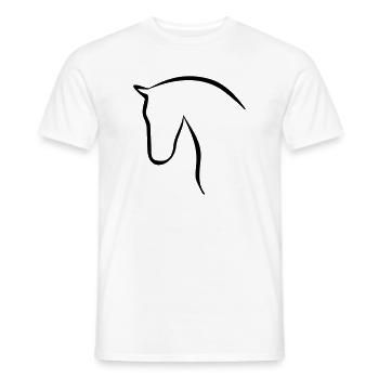 Pferd elegante Silhouette Pferdekopf - Männer T-Shirt - Weiß - Vorne - AI Model Male 178 dark (178cm)