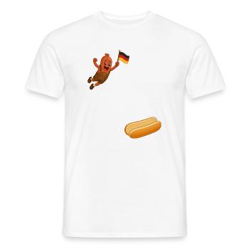 Schnitzel that goes into a bun - Men's T-Shirt - white - Front - AI Model Male 178 dark (178cm)