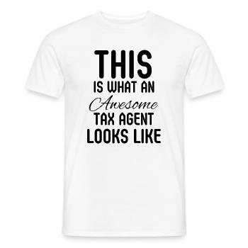 Tax Agent Accounting Financial Advisor Gift - Men's T-Shirt - white - Front - AI Model Male 178 dark (178cm)