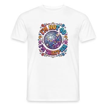 I'm not 40 Im 30 Ten Birthday - Männer T-Shirt - Weiß - Vorne - AI Model Male 178 dark (178cm)