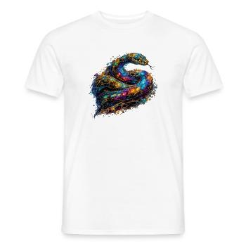 Celestial Serpent - Men's T-Shirt - white - Front - AI Model Male 178 dark (178cm)