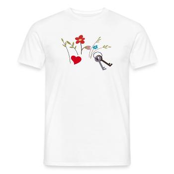 Zu Hause - Männer T-Shirt - Weiß - Vorne - AI Model Male 178 dark (178cm)