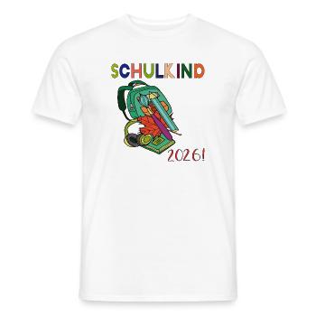 Schulkind 2026: - Männer T-Shirt - Weiß - Vorne - AI Model Male 178 dark (178cm)