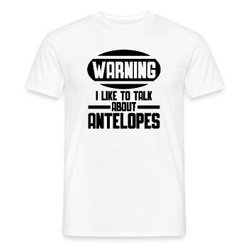 Antelope Funny Saying - Men's T-Shirt - white - Front - AI Model Male 178 dark (178cm)