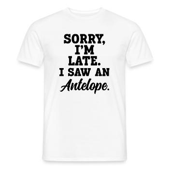 Antilope Lustiger Spruch - Männer T-Shirt - Weiß - Vorne - AI Model Male 178 dark (178cm)