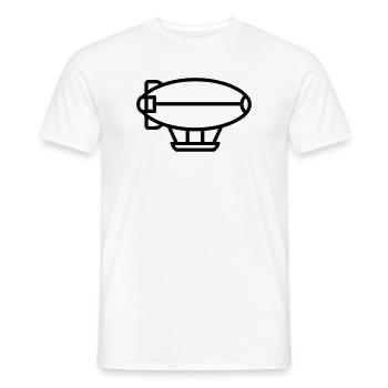 Airship - Men's T-Shirt - white - Front - AI Model Male 178 dark (178cm)