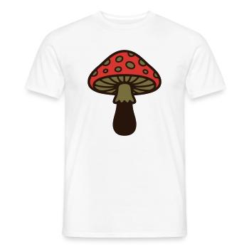 Fliegenpilz Natur Icon - Männer T-Shirt - Weiß - Vorne - AI Model Male 178 dark (178cm)
