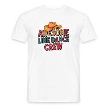 Cowboy Line Dance Crew - Männer T-Shirt - Weiß - Vorne - AI Model Male 178 dark (178cm)