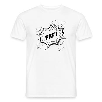 Paf ! - T-shirt homme - blanc - Devant - AI Model Male 178 dark (178cm)