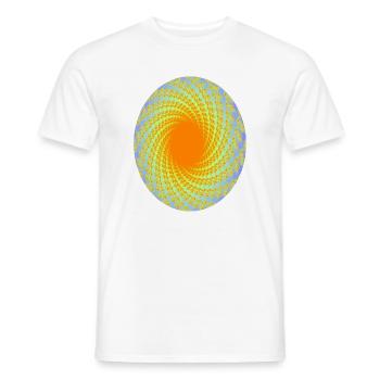 Spiral of orange in lavender - Men's T-Shirt - white - Front - AI Model Male 178 dark (178cm)