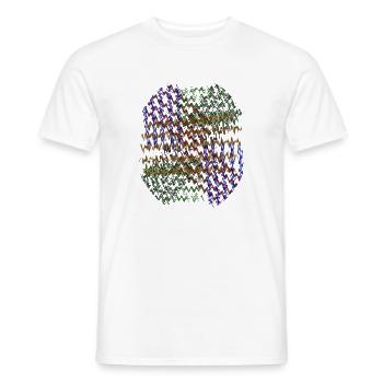 Kaleidoskopischer Kreisdruck - Männer T-Shirt - Weiß - Vorne - AI Model Male 178 dark (178cm)