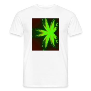 Rayon Étoile Fractale Néon - T-shirt homme - blanc - Devant - AI Model Male 178 dark (178cm)