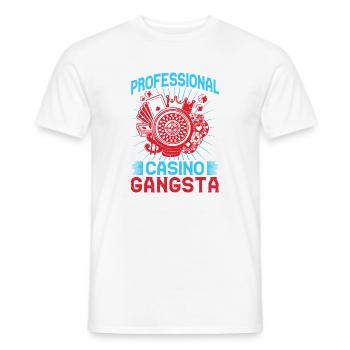 Gambling Fan Professional Casino Gangsta Casino - Männer T-Shirt - Weiß - Vorne - AI Model Male 178 dark (178cm)