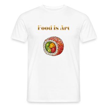 Food Is Art ... California Roll - Männer T-Shirt - Weiß - Vorne - AI Model Male 178 dark (178cm)