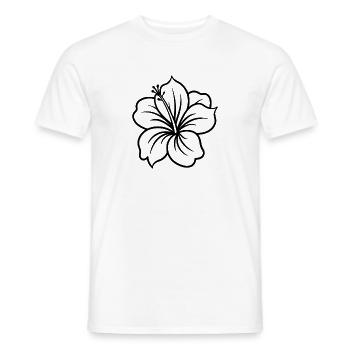 Hibiskusblüte - Männer T-Shirt - Weiß - Vorne - AI Model Male 178 dark (178cm)