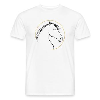 Wilde Mähne, Sanfte Anmut - Männer T-Shirt - Weiß - Vorne - AI Model Male 178 dark (178cm)