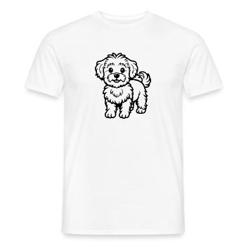 Maltipoo - Männer T-Shirt - Weiß - Vorne - AI Model Male 178 dark (178cm)