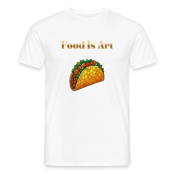 Food Is Art ... Taco - Männer T-Shirt - Weiß - Vorne - AI Model Male 178 dark (178cm)