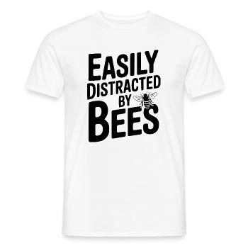 Facilement distraite par les abeilles - T-shirt homme - blanc - Devant - AI Model Male 178 dark (178cm)