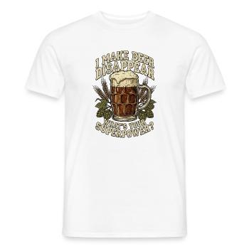 I Make Beer Disappear Craft Beer - Männer T-Shirt - Weiß - Vorne - AI Model Male 178 dark (178cm)