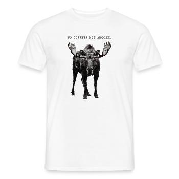 No Coffee Not Amused Moose Wilderness - Men's T-Shirt - white - Front - AI Model Male 178 dark (178cm)