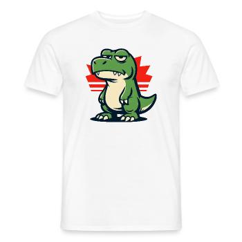 Chillig Dinosaur Mood Grumpy - Männer T-Shirt - Weiß - Vorne - AI Model Male 178 dark (178cm)