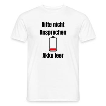 Niedrige Batterie Silhouette - Männer T-Shirt - Weiß - Vorne - AI Model Male 178 dark (178cm)