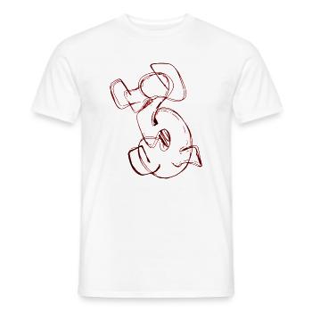 Favourite number 3 Three 3 - Men's T-Shirt - white - Front - AI Model Male 178 dark (178cm)