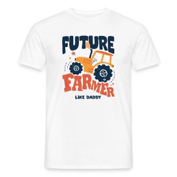 Future Farmer Like Daddy Baby Tractor - Men's T-Shirt - white - Front - AI Model Male 178 dark (178cm)