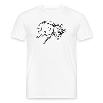Schwarze Marienkäfer – Insektenillustration - Männer T-Shirt - Weiß - Vorne - AI Model Male 178 dark (178cm)