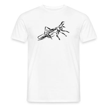 Schwarze Heuschrecke – Intecte Illustration - Männer T-Shirt - Weiß - Vorne - AI Model Male 178 dark (178cm)