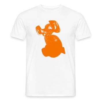 Der orange Hund - Männer T-Shirt - Weiß - Vorne - AI Model Male 178 dark (178cm)