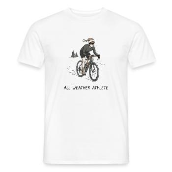 All Weather Athlete Bike - Männer T-Shirt - Weiß - Vorne - AI Model Male 178 dark (178cm)