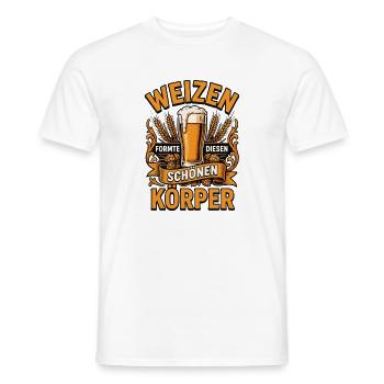 Weizen Formte Diesen Schönen Körper - Männer T-Shirt - Weiß - Vorne - AI Model Male 178 dark (178cm)