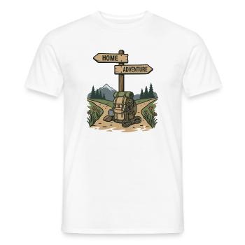 Wandern – Outdoor-Abenteuer - Männer T-Shirt - Weiß - Vorne - AI Model Male 178 dark (178cm)