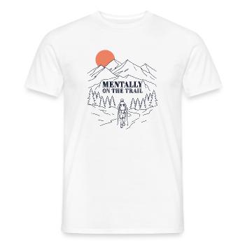 Mountains - Mentally on the Trail - Men's T-Shirt - white - Front - AI Model Male 178 dark (178cm)