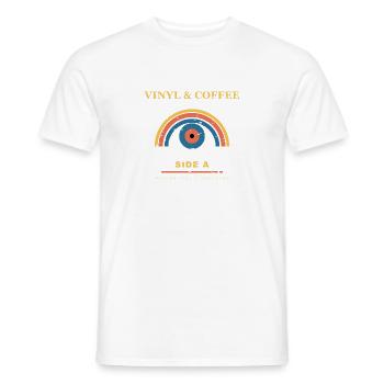 Vinyl & Coffee - Männer T-Shirt - Weiß - Vorne - AI Model Male 178 dark (178cm)
